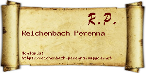 Reichenbach Perenna névjegykártya